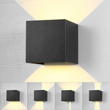 Lámpara Luz Cálida Led Diseño Moderno Metálico Cuadrado 10w