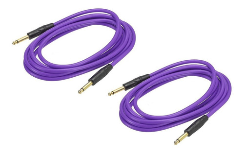 Cable Para Guitarra Eléctrica Trs 1/4  Violeta