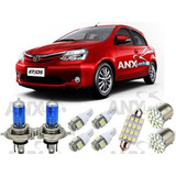 Kit Lâmpada Led Toyota Etios Hatch Sedan + H4 Super Branca