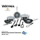 Batería De Cocina Máster Chef Vasconia  13 Piezas Vitroacero