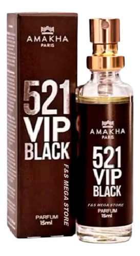 Perfume 521 Vip Black Masculino Amakha Paris 15ml Bolso