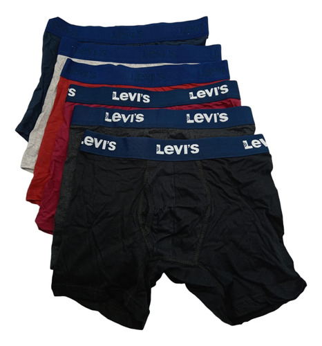 Boxer Brief Levi's De Algodón Para Hombre Pack De 6 Piezas