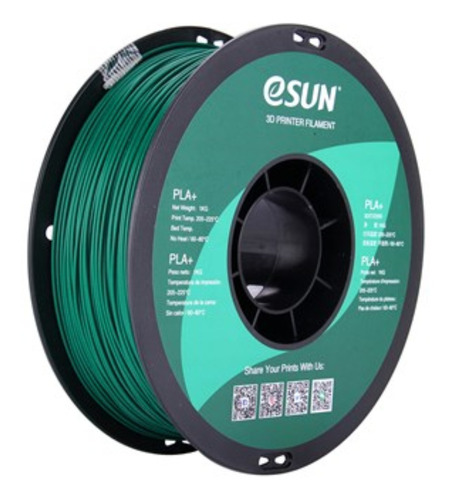 Esun Pla+ Filamento 3d 1.75mm Color Green