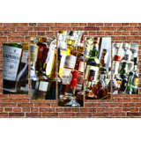 Cuadro 60x100cm Botellas Bar Tragos Whisky Vodka