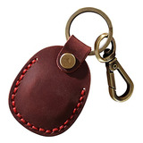 Leather Airtag Case Keychain, Portable Handmade Genuine Leat