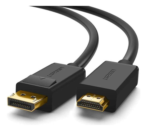 Cabo Displayport Para Hdmi Ugreen Macho 4k/30hz 1.5m Preto