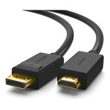 Cabo Displayport Para Hdmi Ugreen Macho 4k/30hz 1.5m Preto