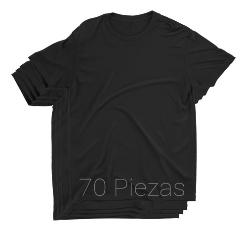 Playeras Mayoreo Lisas Negro Blanca Hombre Caballero 70 Pzas