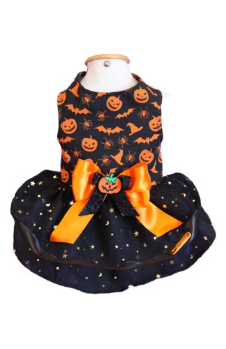 Vestido Fantasia Halloween Bruxa Pet Shop Cachorros E Gatos