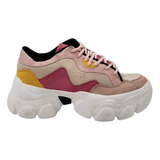 Zapatilla Rosa Plataforma Mujer Z8-cy-9444