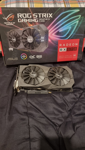 Placa De Video Rx 570 Asus Rog Strix 8gb Full Box