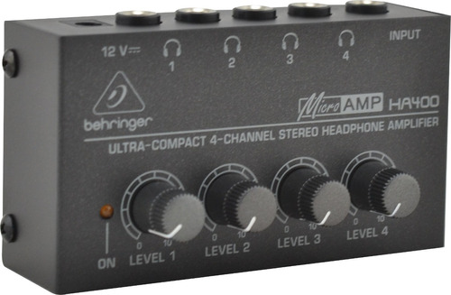 Amplificador Auriculares 1 Input 4 Output Stereo Ha400 -gris