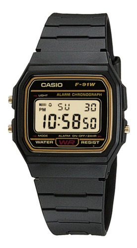 Reloj Hombre Casio  F-91wg-9 Negro Retro / Lhua Store