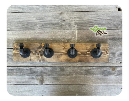 Perchero De Pared Industrial Vintage Mod. Pi-01 Greenlife