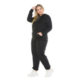 Conjunto De Frio Plus Size Calça E Casaco Unissex Confort