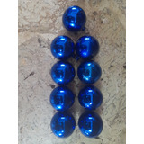 Navidad. Esferas, Bolitas Navideñas Azules, Usadas. 5cm