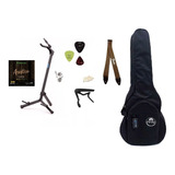 Kit Acessórios P/ Violão Suporte Correia Capa Pinos + Outros