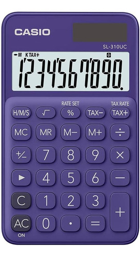 Calculadora De Bolso Solar Casio10 Dígitos Sl-310uc Cor Roxa