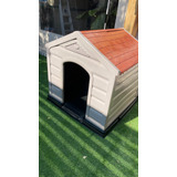 Casa Para Perro Grande Techo Rojo Verde 92x90x89 Cms Rimax