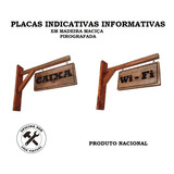 Placa Indicativa Informativa C/ Suporte - Artesanal