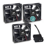 Cooler Fan Storm 8cm 80mm Ventoinha  Pc Gabinete Gamer Kit 3