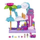 Muñeca Polly Pocket Pollyville Auto-lavado Con 2 Muñecas