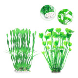 2pcs Plantas Artificiales Decorativas Acuario Pecera