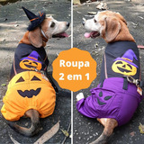 Roupa Pet Dia Das Bruxas Fantasia Halloween Tam 4