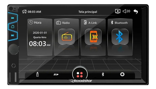 Central Multimidia Dvd Automotivo Som 7 Polegadas 2 Din 2din