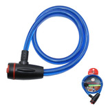 Corrente Cadeado Trava Moto Bike Bicicleta Estepe 1m X 15mm Cor Azul