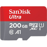 Cartão Microsdxc 200gb Sandisk Ultra Classe 10 100mb/s