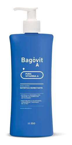 Bagovit A Emulsion Nutritiva Humectante Con Dosificador 350g