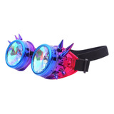 2x Rainbow Steampunk Goggles Gafas De Caleidoscopio De