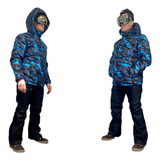 Campera Hombre Ski Snowboard  Nieve Anorak Azul - Jeans710