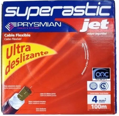 Cable Unipolar Prysmian 4 Mm² Superastic X 100mts