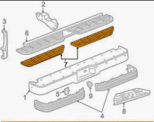 Goma Derecha Parachoque Trasero Cheyenne 1996-1998 Original  Foto 7