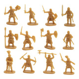 200pcs 1:72 Escala Medieval Knight Toys 2-3 Cm Oro Oro Oro