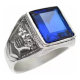 Anillo Sello Hombre Piedra Cubic Circón Plata 925 Coronas 