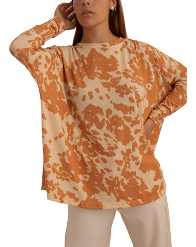 Remerón Nano, Oversize Lanilla Estampada Cuenca #e2249