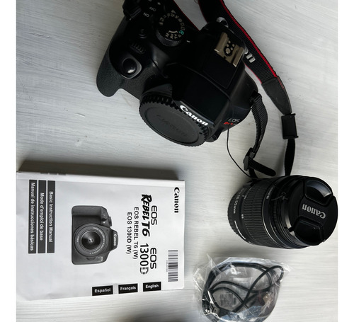  Canon Eos Rebel T6 18-55mm Is Ii Kit Dslr Color  Negro