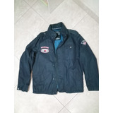 Chamarra Nautica Jean Tipo Militar Azul Marino Hombre