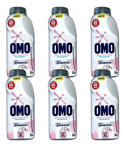 Omo  Hipoalergénico Pack 6 Unidades  500 Ml