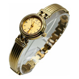 Reloj D Mario Fg1510 Dama Joya Cristal Zafiro Enchape Oro