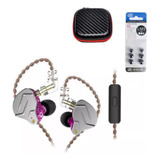 Kz Zsn Pro Audifonos Con Mic Purple + Estuche + Almohadillas