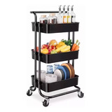 Carrito 3 Niveles Organizador Cocina Frutero Hogar Baño