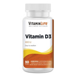 Vitamina D3 (800 Iu/ 90 Cápsulas) - Vitamin Life 