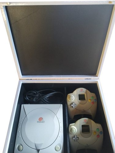 Caixa Vazia Sega Dreamcast De Madeiram Com Divisória Em Mdf