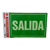 Señalizacion Cartel Adhesivo Salida Verde 20x30cm