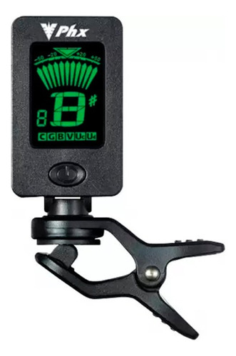 Afinador Digital Cromático Clip Ft18 Preto Phx