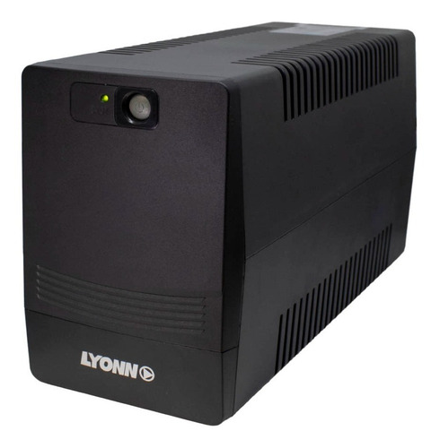 Ups Estabilizador 1500va / 900w Lyonn Led Software 4 Salidas Color Negro